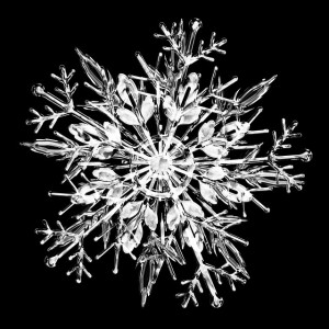 Ice crystal in closeup