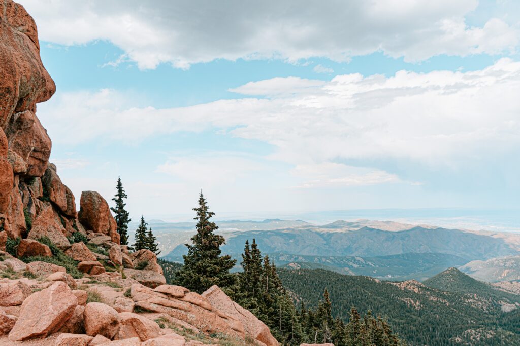 View of countryside from Pike's Peak, Colorado 